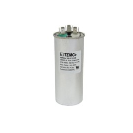 TEMCo 40+5 uF Condensador de doble funcionamiento CBB65, 40/5 MFD, 370-440 V, redondo, 50/60 Hz | para ventilador HVAC, motor y aplicaciones de soplador
