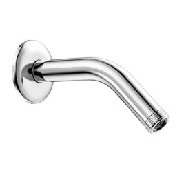 MakeFit Shower Arm, 6-Inch Universal Wall Mounted Shower Pipe Arm with Flange and Teflon Tape, 304 Stainless Steel Extension Arm for Fixed Shower Head & Handheld Showerhead (Chrome)