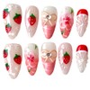 Handmade Press on Nails 3D Bow & Fruit - Medium