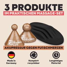 TMX® Fuß-Bundle | Massage-Set | Akupressur gegen muskuläre Fußschmerzen | Schmerzpunktmassage | Triggerpunktdrücker | Triggerpoint-Massage | 3 Trigger-Tools in einem Set