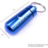 Fusion Shop Mini Keychain Pill Container - Compact Silver Key