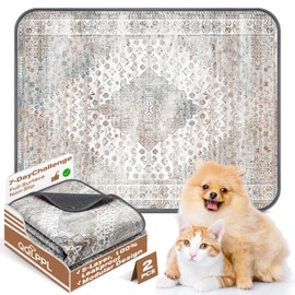 Washable Reusable Dog Pee Pads for Cats 2 Pack Waterproof Non-Slip