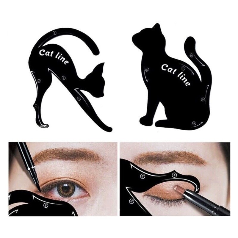 Unbranded 2pk Cat Eyeliner & Eyeshadow Stencils Template Shaper Tool