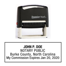 North Carolina Notary Self-Inking Rubber Stamp - Meets State Specifications