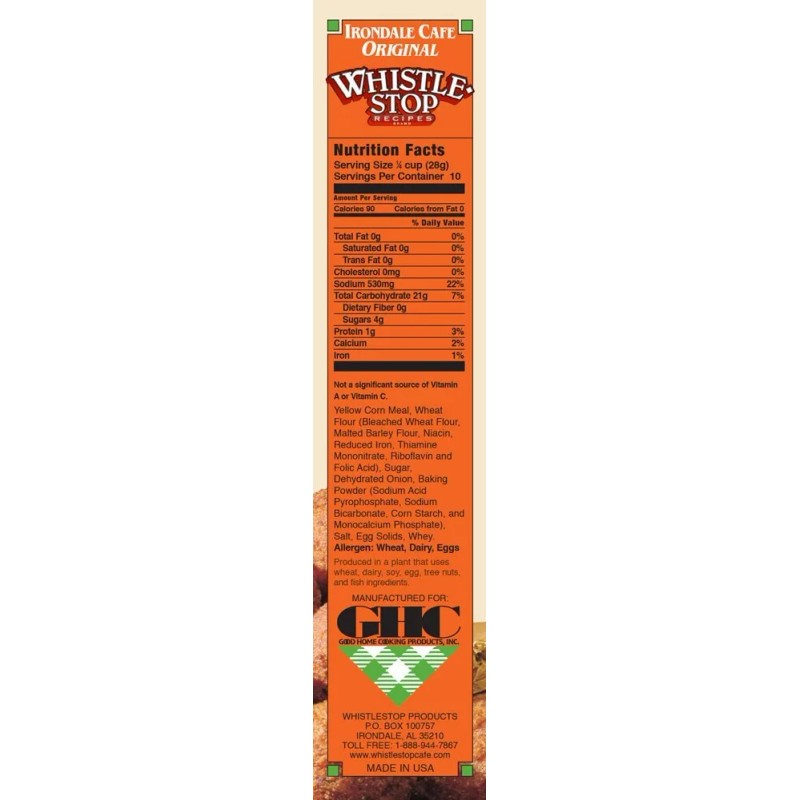 Original WhistleStop Cafe Recipes | Hush Puppy Batter | 10-oz