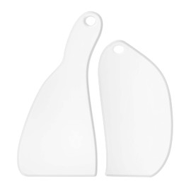 SpeTool 2PCS Acrylic Router Templates for Woodworking Kitchen DIY Charcuterie Board Handle Router Stencils, Clear Angled Curvy Tracing Cutting Board Template Guide Set Tool