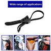 Strap Wrench, 500mm Rubber Strap Wrench, Universal Black Wrench Adjustable