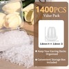 Bofoho 1400PCS Small Silicone Earring Backs – 3.8mm Soft &