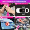 THINKWORK Pink Car Window Breaker, Glass Breaker, Window Breaker Seatbelt