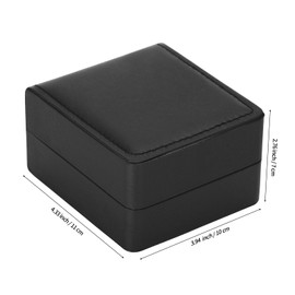 BAOPEND PU Leather Watch Gift Box, Premium Single Watch Holder Case for Women Men, Watch Storage Organizer Display Boxes with Cushion (Black)