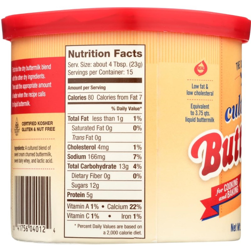 Saco Powdered Buttermilk, 12-ounce Cans (Pack of 3) by Saco