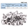 Rustark 50 Pcs 1/4-20'' UNC 304 Stainless Steel Rivet Nuts