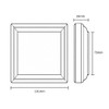 Jackson Woodturners Square Wall Patrice for Handrail Brackets – 79mm