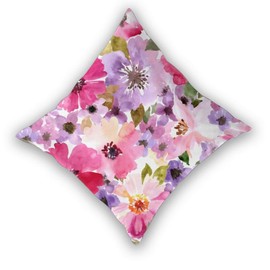 Sunshineyan Spring Floral Pillow Cover 22 x 22 Inch Set of 2, Spring Colorful Flowers Decorative Throw Pillow Covers Summer Farmhouse Linen Cushion Cases for Home Sofa Outdoor Decor