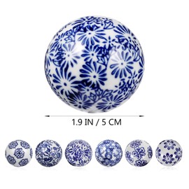 Abaodam Ceramic Balls Set of 3 Blue and White 5.00X5.00X5.00cm
