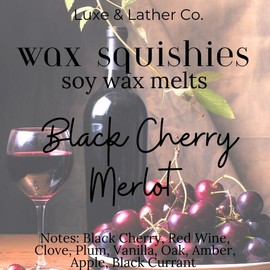 Wax Squishies - 7.5 oz Variety of Scents! Squeeze Wax, Squeezable Wax Melts home fragrance amazing scents:_Black Cherry Merlot
