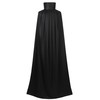 Stand Collar with Hood Reversible Cloak Masquerade Cape Costume, Black