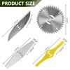 25 Pcs Electric Weed Wacker Metal Blade Lawn Trimmer Accessories