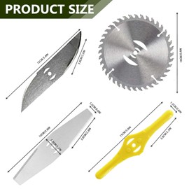 25 Pcs Electric Weed Wacker Metal Blade Lawn Trimmer Accessories 6" Grass Trimmer Replacement Blades for Weeding (4pcs Rhombus Blade/S-Blade, 1pcs Saw Blades, 20pcs Plastic Blades)