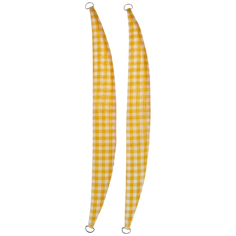 Sunflower Pencil Pleat Headed Kitchen Curtains and Tiebacks, Yellow/White, 46