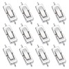 SUPERFINDINGS Pack of 12 Platinum Brass Folding Clasp 24 mm