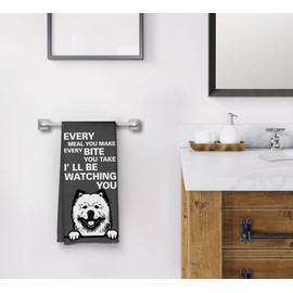 Dwept Funny Dish Towels, Every Meal You Make Every Bite You Take Dish Towels, Dog Decor, Dog Decorative Kitchen Towels, Gifts for Dog Lovers, Dog Mom Gifts, Chow Chow Hand Towels for Bathroom