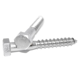 Idt Trade Hexagon Wood Screws 8 x 100 Pack of 25 Stainless Steel A2 / V2A Wood Construction Key Screws DIN 571 - Rust-Proof