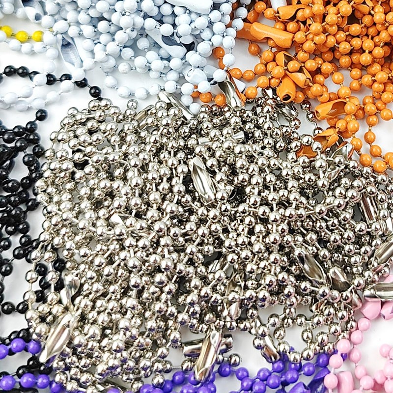 GXXMEI 220PCS 100mm Long Bead Connector Clasp Ball Chain Keychain