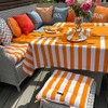Ronny Block Stripe Tablecloth (orange)