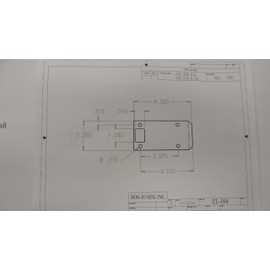 Don-Jo EL104-630 RC 4 1/2" Overall Extended Lip Strike Plate in Stainless Steel
