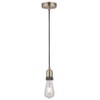 Ulight Antique Brass Ceiling Pendant Light Fitting, Twisted Braided Flex,E27