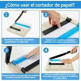 Guillotina Cortador De Papel A4 Con Protector De Seguridad                                                                                            