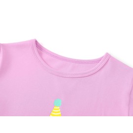 Topgal Dog Theme Pajamas for Little Girls Dachshund Cotton Short Sleeve Pant 2 Piece Comfort Kids Jammie Set Size 8