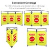 3 Panels Safety Barricade 5.8FT Foldable Security Sign Barrier Gate