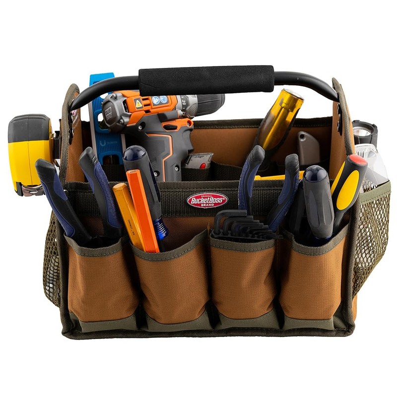 Bucket Boss Gatemouth Tool Tote in Brown, 70012, 11 liters