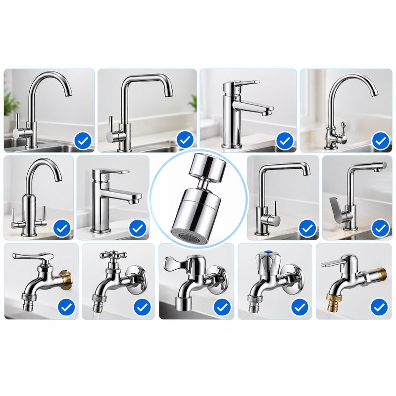 2-Mode Kitchen Faucet Spray Head for Sink Cleaning – 360°