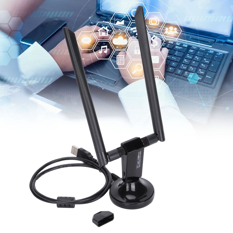 Wireless Network Card 1200Mbps Long Range Dual Band Wireless USB
