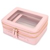 Aveniee Clear Makeup Bags, Double Layer Cosmetic Bags with a