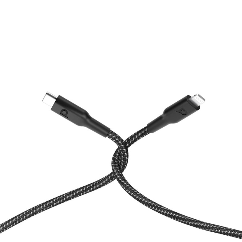 Powerology MFI Braided Type-C toh Lightning Head Cable 30CM -