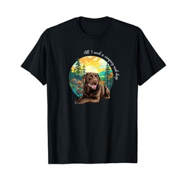 Chocolate Labrador Retriever Gift Shirts & Hoodies Funny Cute Camping Chocolate Lab Lover T-Shirt