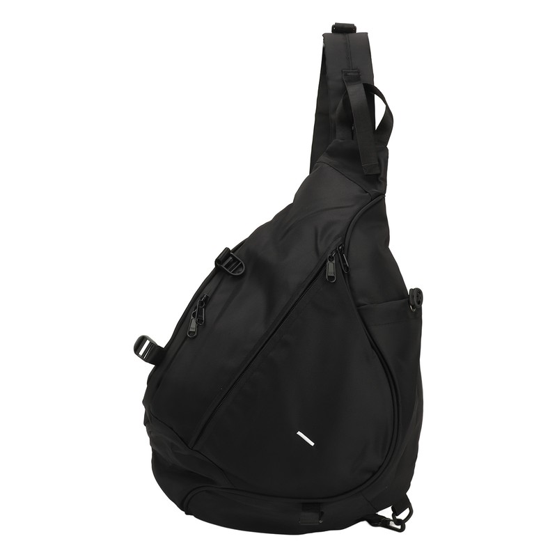 Large Black Sling Bag Waterproof Sling Backpack Oxford Fabric Outdoor