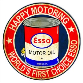 Handmade Esso Worlds First Choice Reproduction Vintage Metal Sign