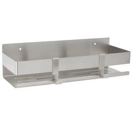 Womamny Shower Shelf No Drilling Shower Basket Stainless Steel 30 cm Shampoo Holder for Shower Drain Channel Sturdy Wall Shelf Bathroom Shelf