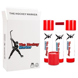 The Ice Hockey Marker, Hockey Pucks Marking in Ice Hockey Training, Ice Hockey Accessories for Hockey Coach, 3 PCS Waterproof Oily Ice Markers for Hockey Rink, Good Helper for Ice Hockey Practice(Red)