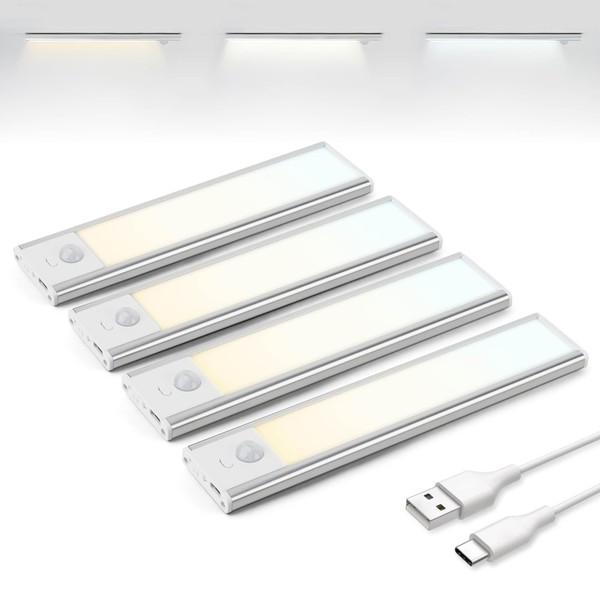 Brendz Cabinet Light with Motion Sensor, Wardrobe Lighting, 4 x