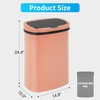 BestOffice Trash Can Broken-Resistant Plastic Touch Free High-Capacity Garbage Can