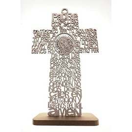 12" Inch Our Lady Guadalupe Religious, Maria Guadalupe, Holy Virgin Mary Virgen of Guadalupe, Wood Carving Stand Or Wall Decoration (Cross - Wood)