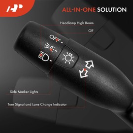 A-Premium Turn Signal Switch, Headlight Dimmer Parking Light Multifunction Switch Lever Compatible with Honda Civic 2006-2007 Sedan