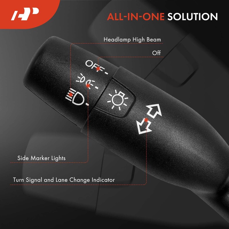A-Premium Turn Signal Switch, Headlight Dimmer Parking Light Multifunction Switch