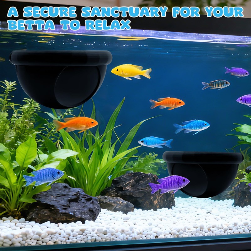 2 Pcs Floating Betta Hide & Shrimp Cave – All-in-One